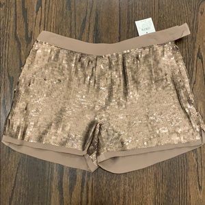 Club Monaco Rose Gold Sequin Shorts